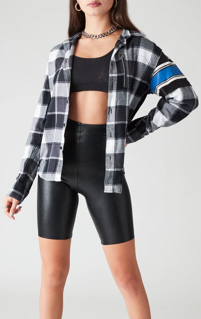 FURST OF A KIND VINTAGE JERSEY SLEEVE AND BACK INSERT PLAID SHIRT SALE 4 FURST OF A KIND VINTAGE JERSEY SLEEVE AND BACK INSERT PLAID SHIRT SALE