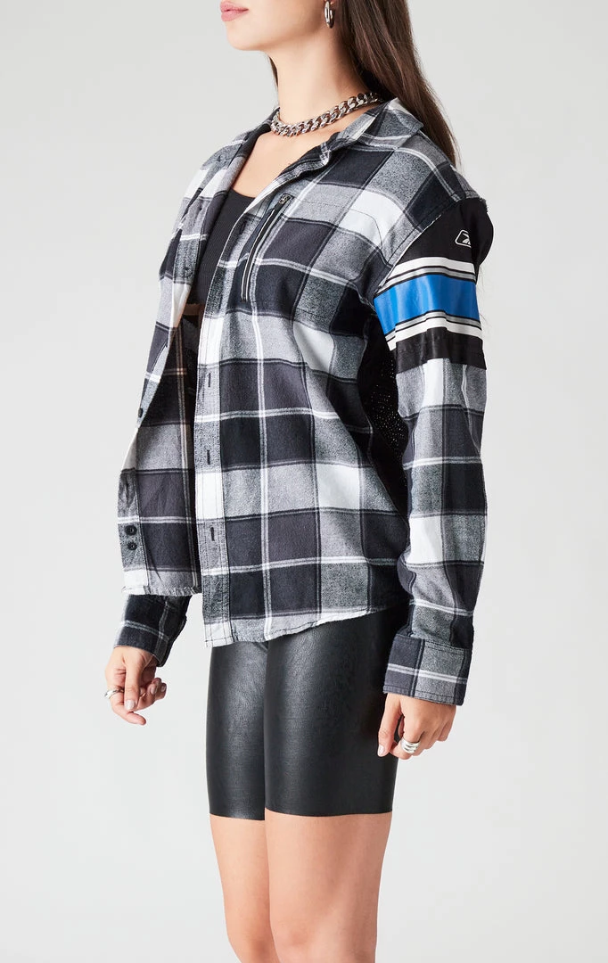 FURST OF A KIND VINTAGE JERSEY SLEEVE AND BACK INSERT PLAID SHIRT SALE 5 FURST OF A KIND VINTAGE JERSEY SLEEVE AND BACK INSERT PLAID SHIRT SALE