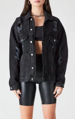 FURST OF A KIND VINTAGE DENIM JACKETS VINTAGE GRAPHIC BACK INSERT DENIM JACKET