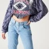 FURST OF A KIND VINTAGE SPLICED BLEACH CROPPED SWEATSHIRT