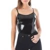 COMMANDO FAUX PATENT LEATHER CAMI BODYSUIT