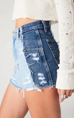 FURST OF A KIND VINTAGE SPLICED DENIM SHORTS VINTAGE DENIM SHORTS