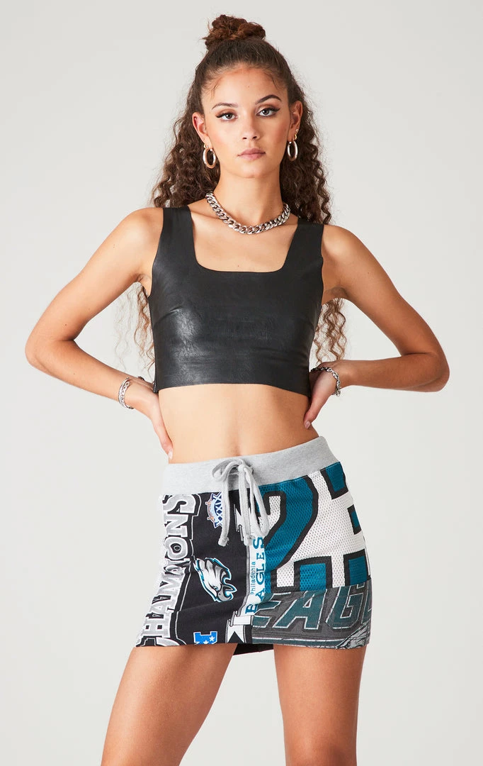 FURST OF A KIND VINTAGE SPLICED PATCHWORK SKIRT VINTAGE NFL 3 FURST OF A KIND VINTAGE SPLICED PATCHWORK SKIRT VINTAGE NFL