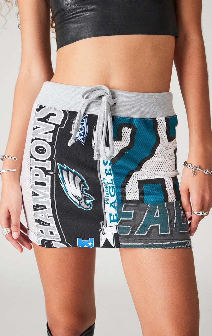 FURST OF A KIND VINTAGE SPLICED PATCHWORK SKIRT VINTAGE NFL 8 FURST OF A KIND VINTAGE SPLICED PATCHWORK SKIRT VINTAGE NFL