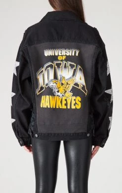 FURST OF A KIND VINTAGE GRAPHIC BACK INSERT STAR PATCH DENIM JACKET