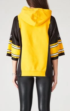 FURST OF A KIND SALE VINTAGE VERTICAL SPLICED JERSEY HOODIE