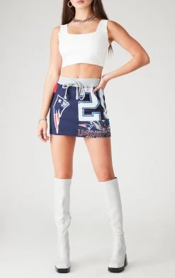 FURST OF A KIND VINTAGE NFL VINTAGE SPLICED PATCHWORK SKIRT