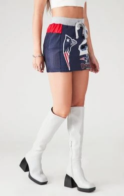 FURST OF A KIND VINTAGE NFL VINTAGE SPLICED PATCHWORK SKIRT