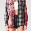 FURST OF A KIND SALE VINTAGE SPLICED BLEACH PLAID SHIRT