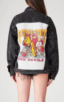 FURST OF A KIND VINTAGE DENIM JACKETS VINTAGE GRAPHIC BACK INSERT DENIM JACKET