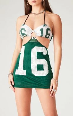 FURST OF A KIND VINTAGE CUT OUT JERSEY HALTER DRESS