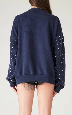 FURST OF A KIND VINTAGE ALLOVER RHINESTONE SWEATSHIRT