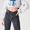FURST OF A KIND SALE VINTAGE V SPLICED JERSEY CROPPED SWEATSHIRT