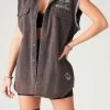 FURST OF A KIND VINTAGE HARLEY SLEEVELESS BUTTON DOWN