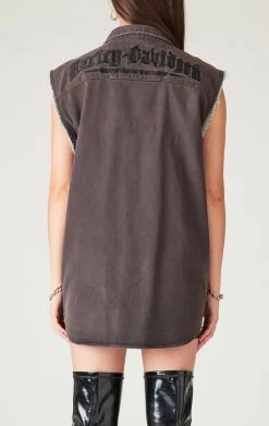 FURST OF A KIND VINTAGE HARLEY SLEEVELESS BUTTON DOWN