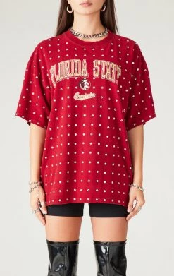 FURST OF A KIND VINTAGE SILVER ALLOVER RHINESTONE TEE