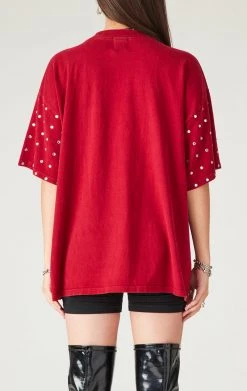 FURST OF A KIND VINTAGE SILVER ALLOVER RHINESTONE TEE