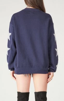 FURST OF A KIND VINTAGE SILVER STAR PATCH SWEATSHIRT VINTAGE COLLEGE