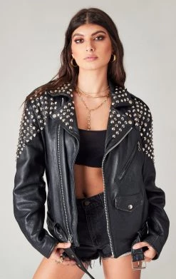 FURST OF A KIND FESTIVAL VINTAGE STUDDED LEATHER JACKET