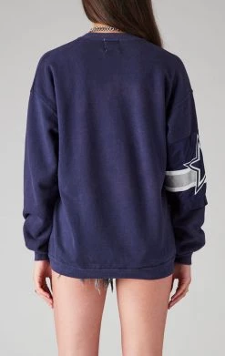 FURST OF A KIND VINTAGE NFL VINTAGE SPLICED JERSEY SLEEVE SWEATSHIRT