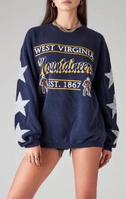 FURST OF A KIND VINTAGE COLLEGE VINTAGE SILVER STAR PATCH SWEATSHIRT