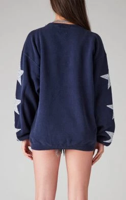 FURST OF A KIND VINTAGE COLLEGE VINTAGE SILVER STAR PATCH SWEATSHIRT