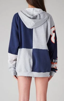 FURST OF A KIND VINTAGE SPLICED PATCHWORK ZIP UP HOODIE