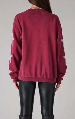 FURST OF A KIND VINTAGE COLLEGE VINTAGE SILVER STAR PATCH SWEATSHIRT