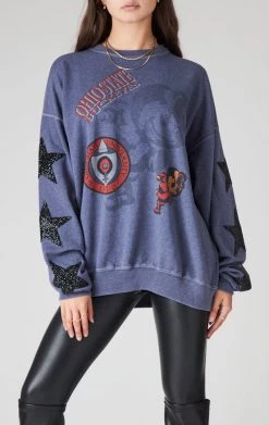 FURST OF A KIND VINTAGE OVERDYE STAR PATCH SWEATSHIRT SALE