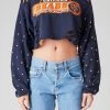 FURST OF A KIND VINTAGE STUDDED RIPPED CROPPED HOODIE SALE