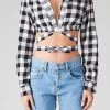 FURST OF A KIND SALE VINTAGE PLAID WRAP TOP