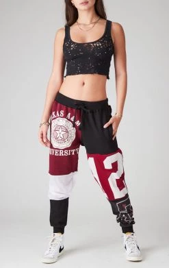 FURST OF A KIND VINTAGE SPLICED PATCHWORK SWEATPANTS VINTAGE COLLEGE