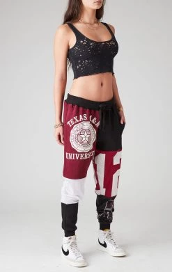 FURST OF A KIND VINTAGE SPLICED PATCHWORK SWEATPANTS VINTAGE COLLEGE