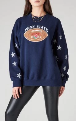 FURST OF A KIND VINTAGE SILVER STAR PATCH CLUSTER SWEATSHIRT