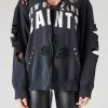 FURST OF A KIND VINTAGE RIPPED STUDDED ZIP UP HOODIE SALE