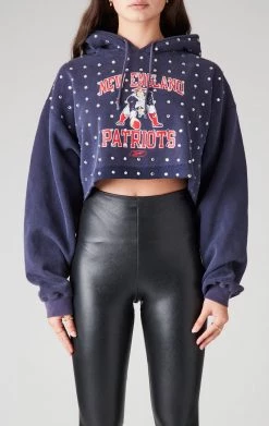 FURST OF A KIND VINTAGE RHINESTONE CROPPED HOODIE