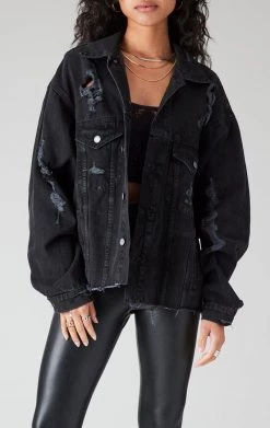 FURST OF A KIND VINTAGE DENIM JACKETS VINTAGE GRAPHIC BACK INSERT DENIM JACKET