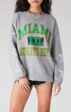 FURST OF A KIND VINTAGE COLLEGE VINTAGE SILVER STAR PATCH SWEATSHIRT