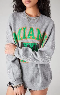 FURST OF A KIND VINTAGE COLLEGE VINTAGE SILVER STAR PATCH SWEATSHIRT