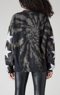 FURST OF A KIND VINTAGE BLEACH SPIRAL STAR PATCH SWEATSHIRT