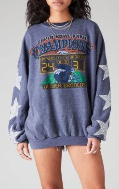 FURST OF A KIND VINTAGE OVERDYE STAR PATCH SWEATSHIRT