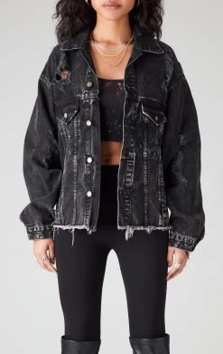 FURST OF A KIND VINTAGE GRAPHIC BACK INSERT DENIM JACKET