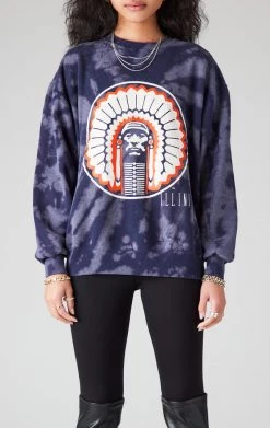 FURST OF A KIND VINTAGE BLEACH SPIRAL SWEATSHIRT VINTAGE COLLEGE