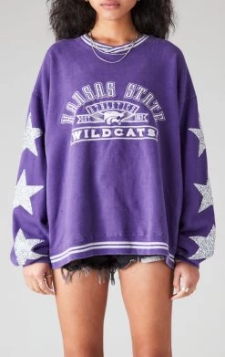 FURST OF A KIND VINTAGE SILVER STAR PATCH SWEATSHIRT VINTAGE COLLEGE