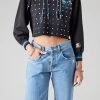 FURST OF A KIND SALE VINTAGE RHINESTONE CROPPED HOODIE