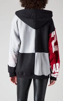 FURST OF A KIND VINTAGE SPLICED PATCHWORK ZIP UP HOODIE