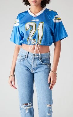 FURST OF A KIND VINTAGE NFL VINTAGE DRAWSTRING CROPPED JERSEY