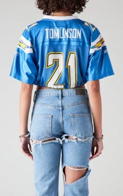 FURST OF A KIND VINTAGE NFL VINTAGE DRAWSTRING CROPPED JERSEY