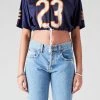 FURST OF A KIND VINTAGE NFL VINTAGE DRAWSTRING CROPPED JERSEY