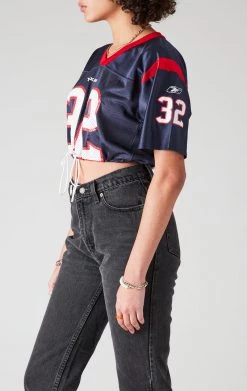 FURST OF A KIND VINTAGE NFL VINTAGE DRAWSTRING CROPPED JERSEY